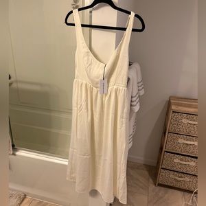 Corset Midi Dress in Whisper White